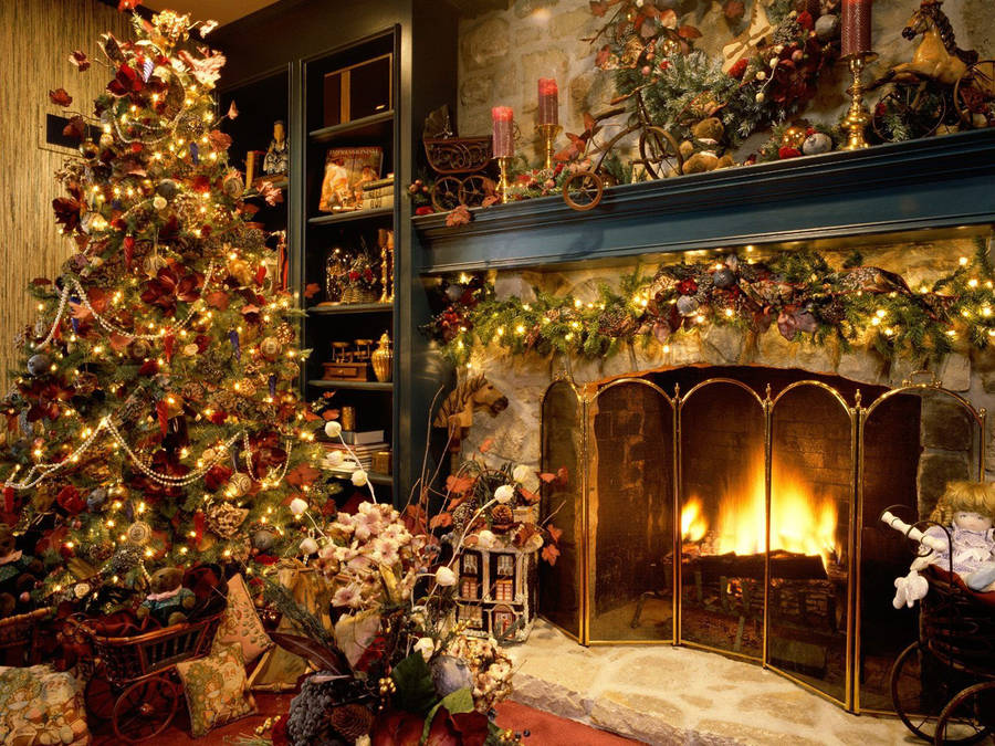 free clipart christmas fireplace - photo #28
